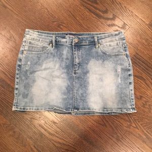 Tractr Blue denim mini skirt